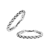 AB-6331-S-6MM-7" Sterling Silver Bracelet with Plain Silver Jewelry Bali Designs Inc
